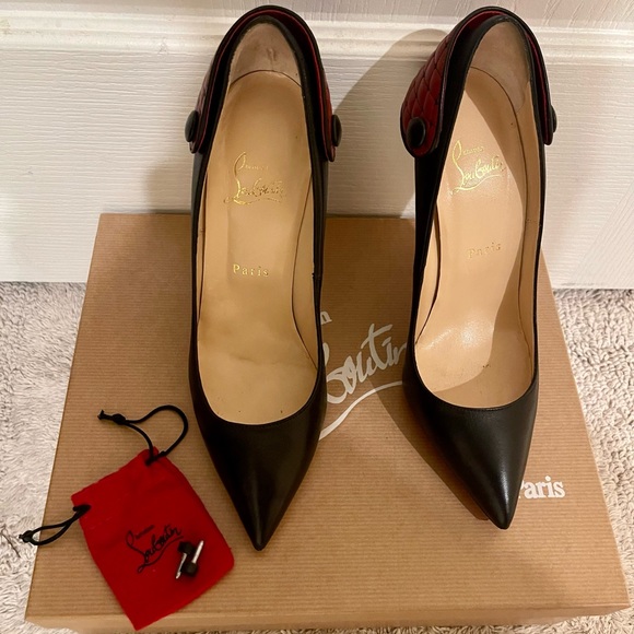 Christian Louboutin Huguetta Pump 129 Nappa Black Bronze Pump - Picture 6 of 12
